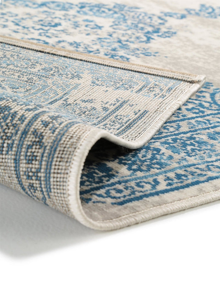 In- & Outdoor-Teppich Antique Beige/Blau - benuta PLUS - RugDreams®