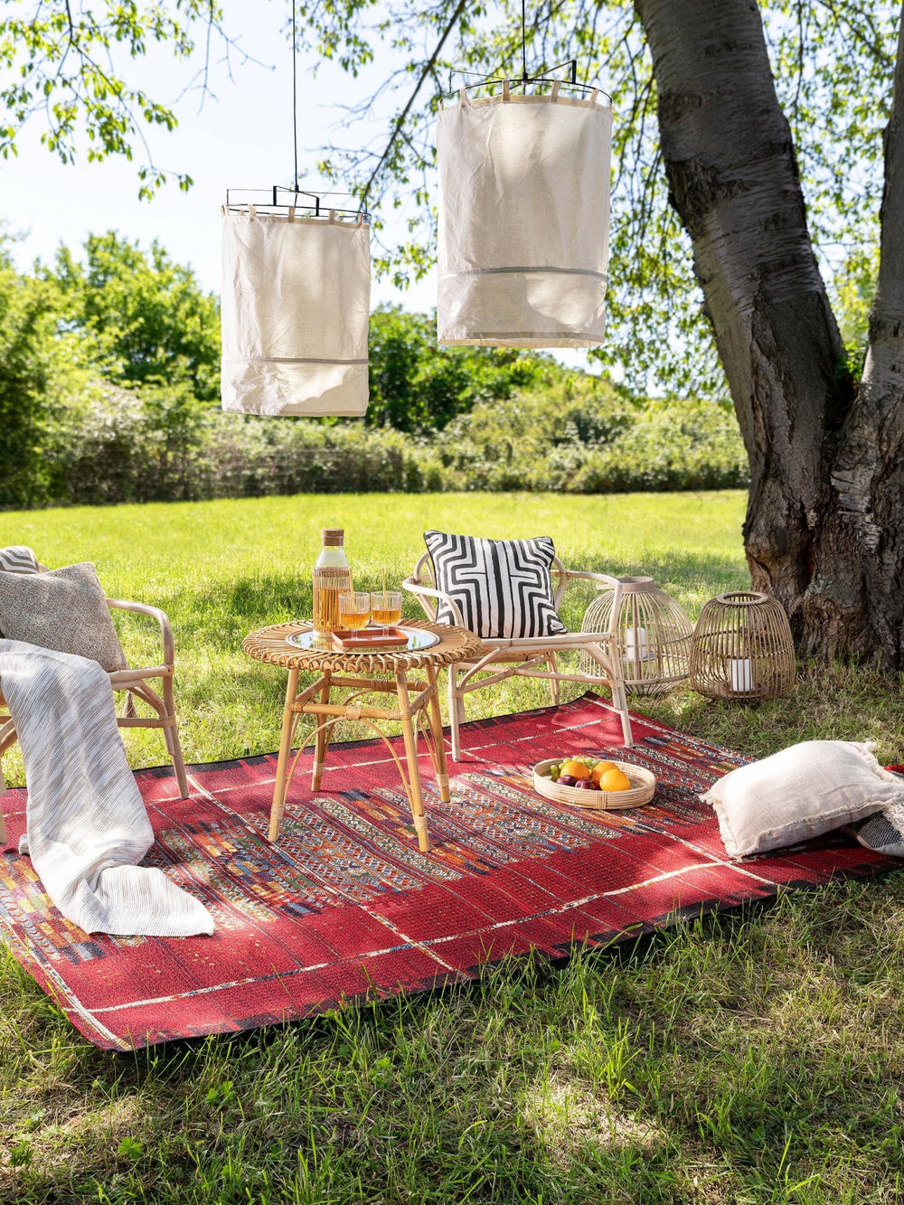 In- & Outdoor-Teppich Artis Multicolor/Rot - benuta PLUS - RugDreams®