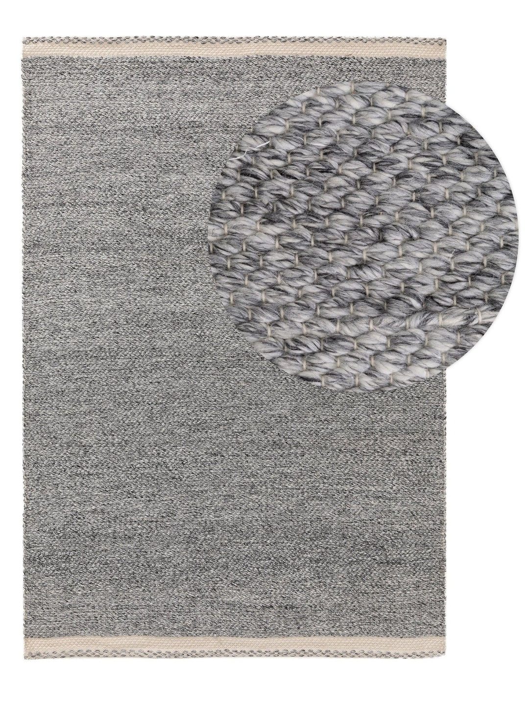 Teppich aus recyceltem Material Kiah Grau - benuta PLUS - RugDreams®