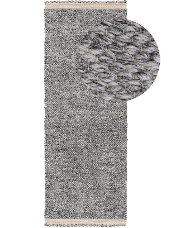 Teppich aus recyceltem Material Kiah Grau - benuta PLUS - RugDreams®