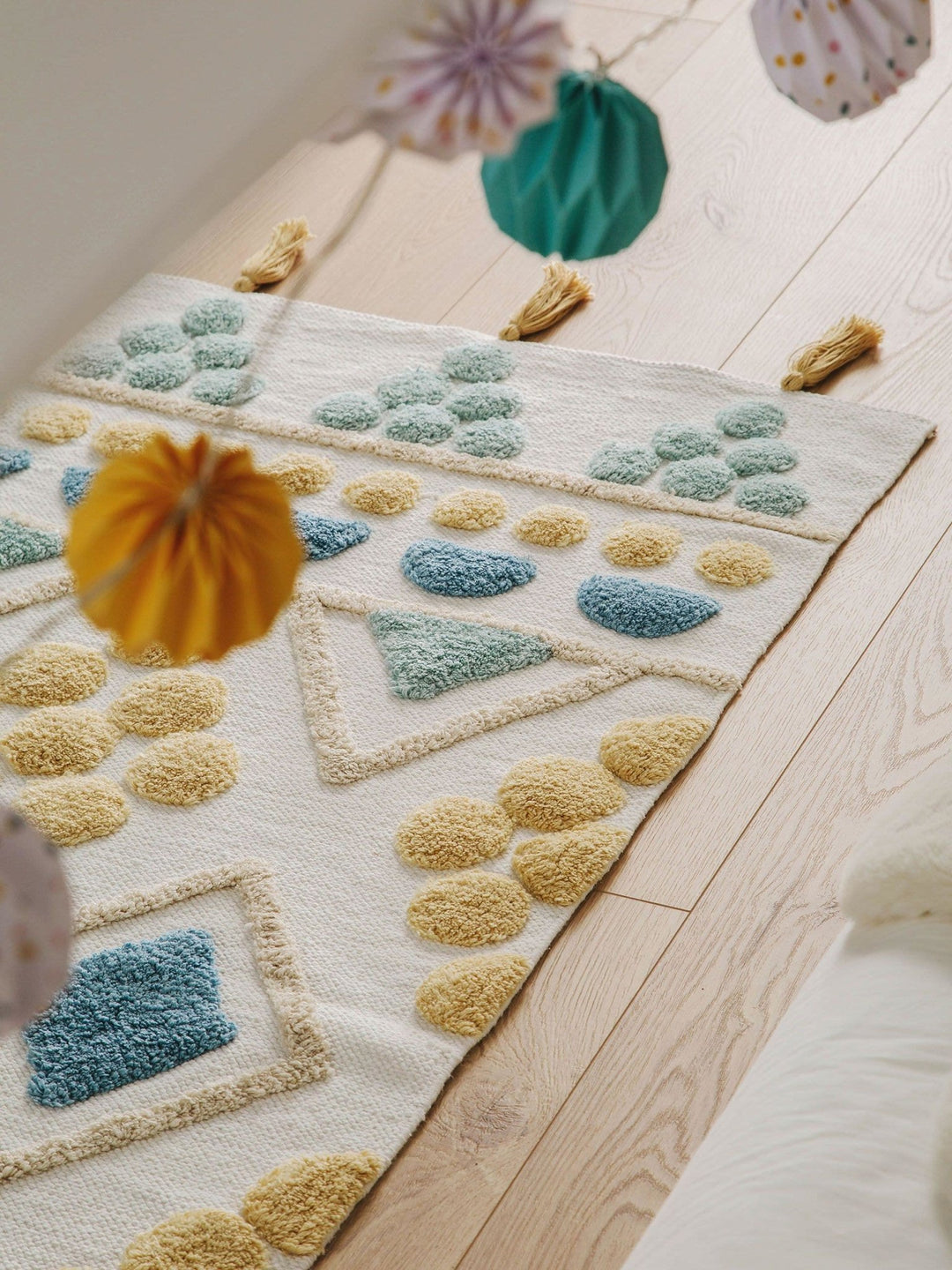 Waschbarer Kinderteppich Maya Blau - Lytte - RugDreams®