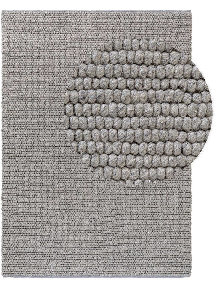 Wollteppich Beads Grau - benuta NATURALS - RugDreams®